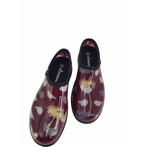 Sloggers Other - Sloggers chicken hen print waterproof garden rain shoes women size 11